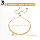 925 Silver Diamond-Cut Bolo 3mm Bead Bracelet Women's Jewelry