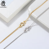 925 Silver Double Layer Infinity Bracelet for Women Adjustable Dainty Chain