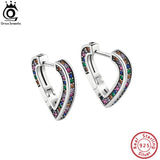 925 Silver Hoops with Zirconia, Wedding Earrings