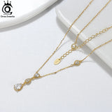 925 Silver Elegance Pendant Zirconia Necklace Wedding Party