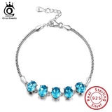 925 Silver Bracelet 3 Colors Austrian Crystal Stone