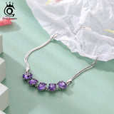 925 Silver Bracelet 3 Colors Austrian Crystal Stone