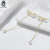 Sterling Silver Pearl Dangle Earrings Freshwater Pearl Jewelry