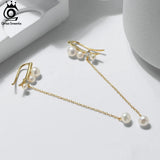 Sterling Silver Pearl Dangle Earrings Freshwater Pearl Jewelry