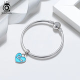 925 Silver Love Dangle Charm Beads for Bracelet Women Jewelry
