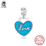 925 Silver Love Dangle Charm Beads for Bracelet Women Jewelry