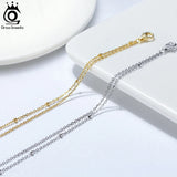 Sterling Silver Flat Beads Chain Anklet for Women Beach Barefoot Anklets