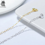 925 Sterling Silver Heart Chain Anklet Foot Bracelet for Women
