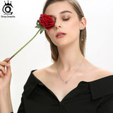 925 Silver Heart Necklace 14K Plated Pendant