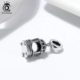 925 Silver Retro Bell Charms for Bracelet Pendant DIY