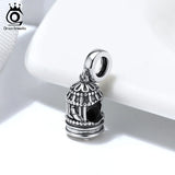 925 Silver Retro Bell Charms for Bracelet Pendant DIY