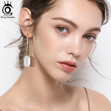 925 Silver Baroque Pearl Dangle Earrings for Women GPE05
