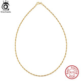 925 Silver Italian 1.0mm Braided Choker Chain Necklace for Women SC71