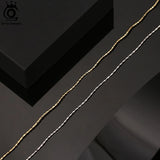 925 Silver Italian 1.0mm Wave Choker Chain Necklace Women Basic Chains Jewelry
