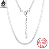 ORSA JEWELS 925 Silver 1.8mm Herringbone Necklace Flat Snake Jewelry