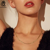 ORSA 925 Sterling Silver Cuban Chain Necklace 3mm/5mm
