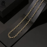 925 Silver Italian 3mm PaperClip Chain Necklace SC67