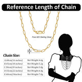 925 Silver Italian 3mm PaperClip Chain Necklace SC67