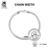 925 Silver Italian 3mm Snake Chain Bracelet Women Men Hand Bracelet Jewelry