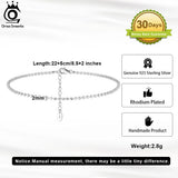 925 Silver Italian Ball Bead Chain Anklet Women Summer Beach Foot Ankle Bracelet