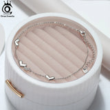925 Silver Love Heart Anklets Women 14K Foot Bracelet Ankle Jewelry SA30