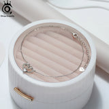 925 Silver Heart Chain Anklets Women Summer Foot Bracelet Ankle Straps