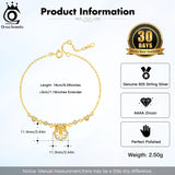 925 Silver Christmas Wreath CZ Bracelet Women Jewelry