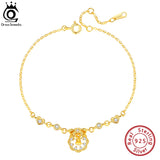925 Silver Christmas Wreath CZ Bracelet Women Jewelry