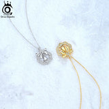 925 Silver Christmas Wreath Pendant Necklace for Women - HON23