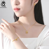 925 Silver Christmas Wreath Pendant Necklace for Women - HON23
