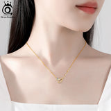 925 Silver Heart Pendant CZ Necklace for Women Christmas Gift
