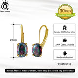925 Silver Multicolor CZ Stud Earrings Wedding Jewelry