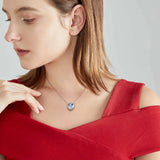 925 Silver Abalone Shell Pendant Necklace with Cubic Zirconia SN308