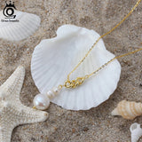 925 Silver Baroque Pearl Necklace for Women GPN32