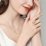 925 Silver Lapis Lazuli Butterfly Pendant Necklace Gemstone Jewelry