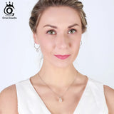 925 Silver Women's Cat's Eye Stone Pendant Necklace Jewelry