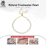 925 Sterling Silver Pearl Bracelet 14K Dainty Jewelry