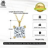 925 Silver Pendant Necklace Rose Plated Women Neck Chain Jewelry
