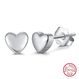 925 Silver Heart Earring 14K Plated Women Jewelry APE43