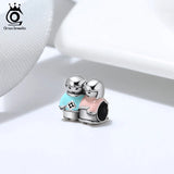 925 Silver Lover Charms Family Beads for Bracelets CB17