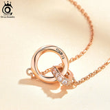 925 Silver Rose Ring Pendant Necklace Ti amo Love Anniversary Romantic Gift