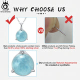 925 Silver Aquamarine Necklace Pendant