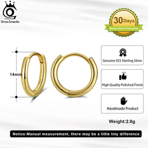 925 Silver Small Hoop Earrings Hypoallergenic Tragus Cartilage Huggie
