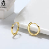 925 Silver Small Hoop Earrings Hypoallergenic Tragus Cartilage Huggie
