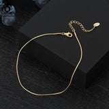 925 Silver Snake & Beads Chain Anklets for Women SSA06