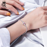 925 Silver Clover Tennis Bracelet Full Paved Zircon
