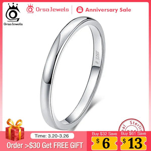 925 Sterling Silver Stackable Finger Rings for Women Wedding Ring SR74