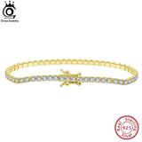 925 Silver Tennis Bracelet 2MM Zirconia 14K Bangle Jewelry