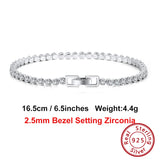 925 Silver CZ Tennis Bracelet For Women 2.5/3.0mm SB115