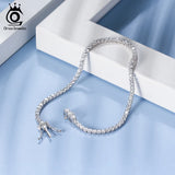 925 Silver Tennis Bracelet Women CZ Iced Out Hip Hop Jewelry